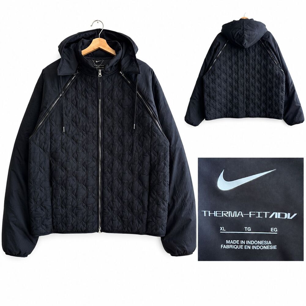 Nike x LeBron James Therma-FIT ADV Heavy Black Puffer Jacket Men Size XL FZ1032